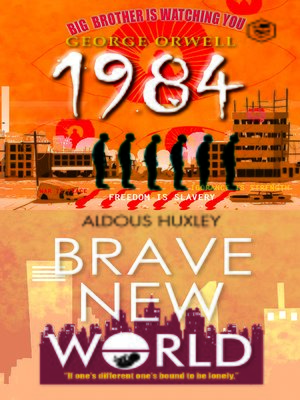 cover image of Brave New World & 1984